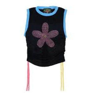 omighty flower power drawstring tank